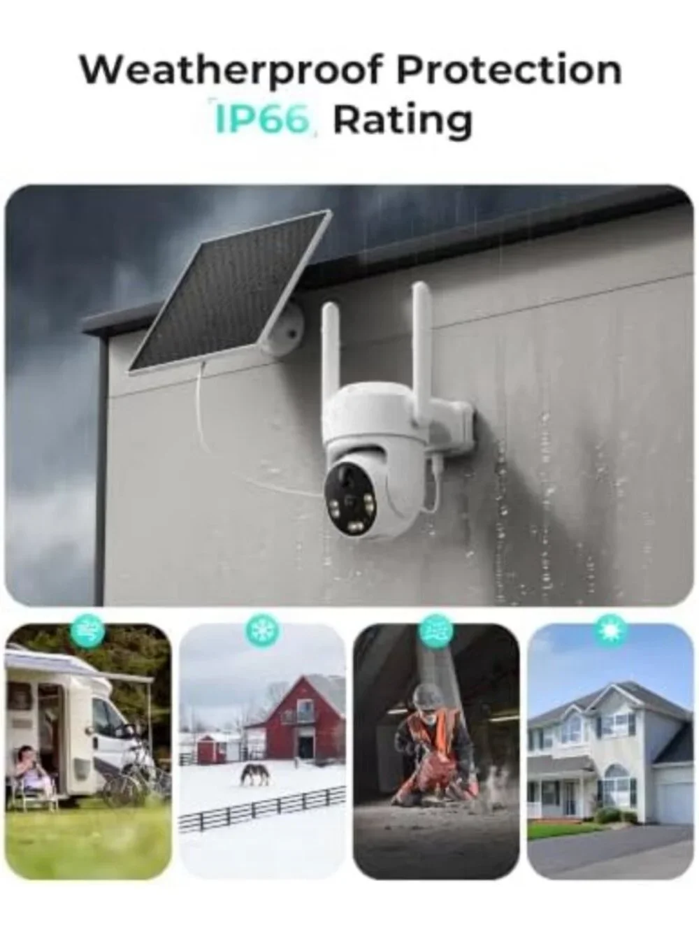 2 Pack Outdoor Cellular Security Cameras - No WiFi, Motion Detection, Night